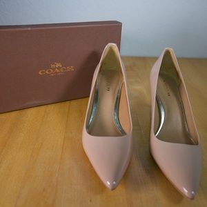 Coach Patent Leather Kitten Heel Pumps
